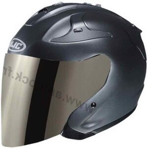 HJC CASQUE FG JET TITANE MAT AVEC VISIeRE MIROIR IRIDIUM - XXL