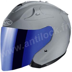 HJC CASQUE FG JET GRIS NARDO AVEC VISIèRE MIROIR BLEU