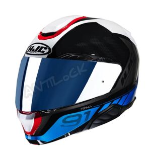 HJC CASQUE MODULABLE RPHA 91 RAFINO AVEC VISIèRE MIROIR BLEU