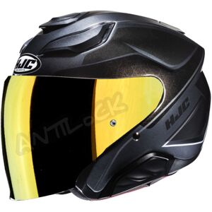 HJC CASQUE JET F31 LUDI AVEC VISIèRE MIROIR OR - L - F31 - LUDI MC5 VMO