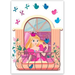 Les Trésors De Lily [Q3281] - Sticker trompe l oeil  Princesse  rose - 50x70 cm - Publicité