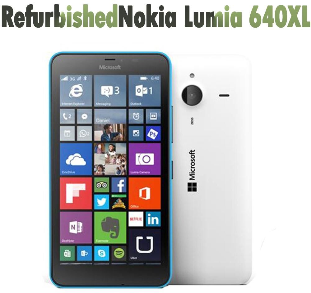 Nokia Lumia 640 XL remis à neuf, appareil photo d origine 8MP Quad-core, 8 Go de ROM, 1 Go de RAM, téléphone