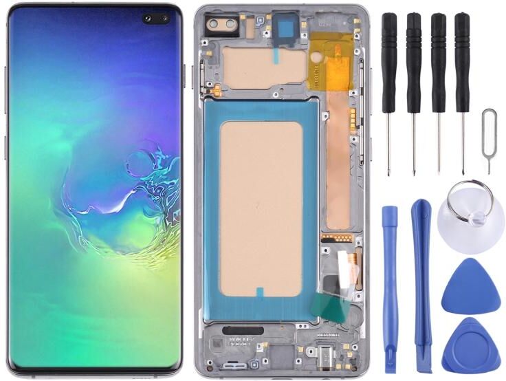 Écran LCD TFT pour Samsung Galaxy S10 + SM-G975, assemblage complet avec cadre, ne prenant pas en charge l identification par empreinte digitale