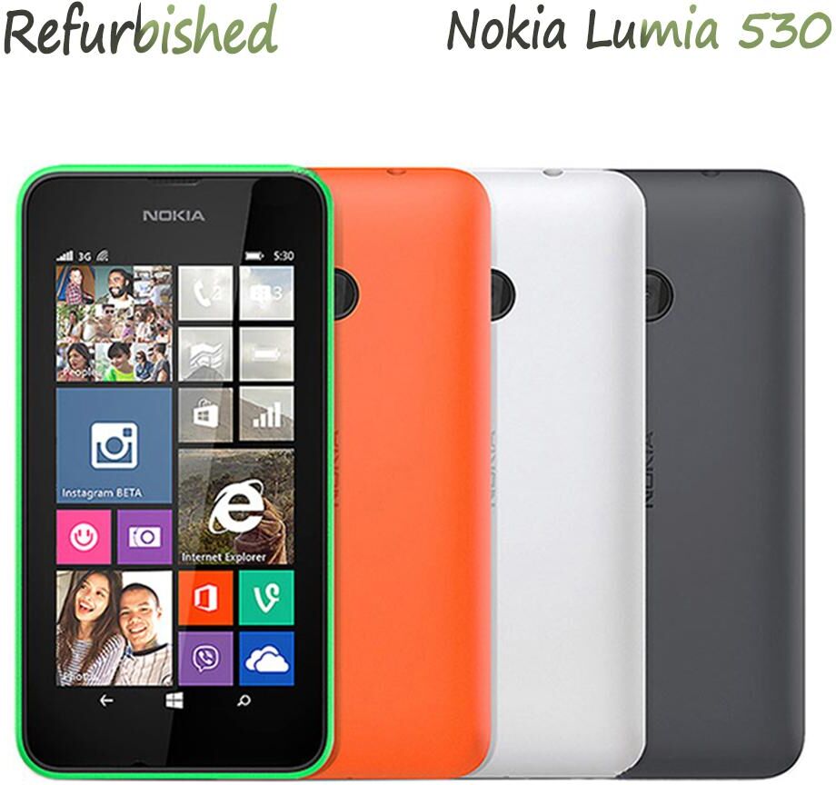 Téléphone portable d origine Nokia Lumia 530 4.0  3G WIFI remis à neuf