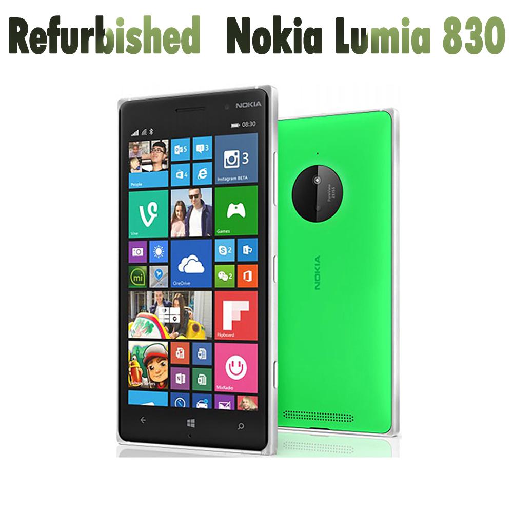 Nokia remis à neuf débloqué téléphone portable d origine Nokia Lumia 830 5.0  16GB ROM Quad Core 10MP WIFI GPS téléphone portable