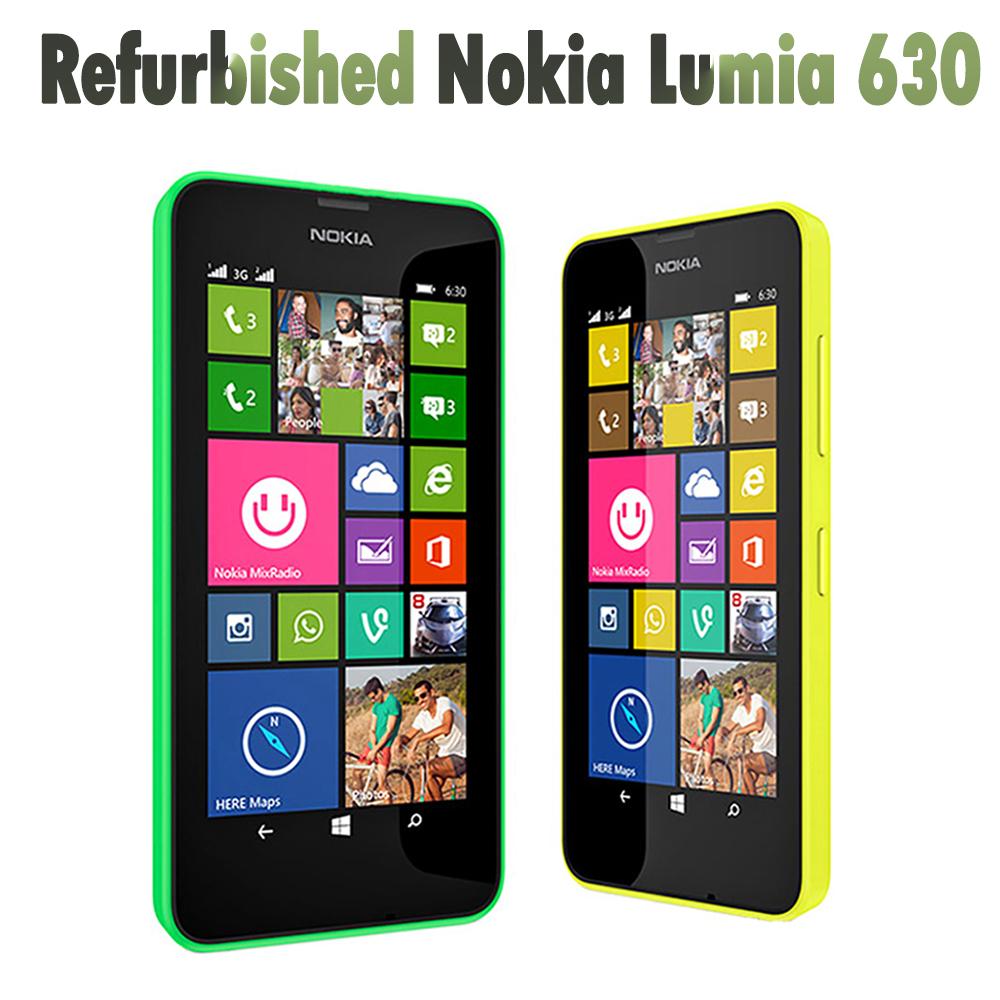 Téléphone mobile Windows Nokia Lumia 630 d origine 4,5 pouces remis à neuf
