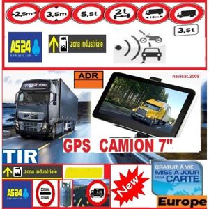 Gps rockstars 7 pouces hd poids lourd camion bus camping car 2023 europe carte a vie - Publicité