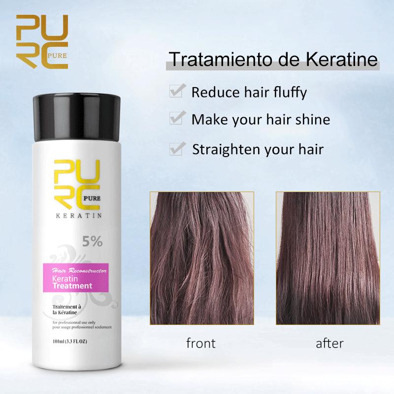 PURC redressant les cheveux traitement du cuir chevelu produits pour cheveux bouclés traitement brésilien à la kératine