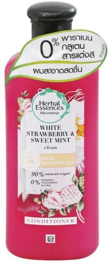 HERBAL ESSENCES Après-shampoing Clean White Fraise et Menthe Douce 240 ml.