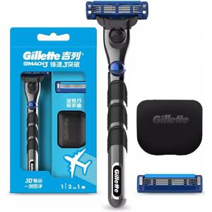 Rasoir Gillette Mach 3 Turbo 1 manche 2 lames Tête de rasoir flottante 10 % plus petite que la série Fusion, rasage plus flexible sans points manquants - Publicité