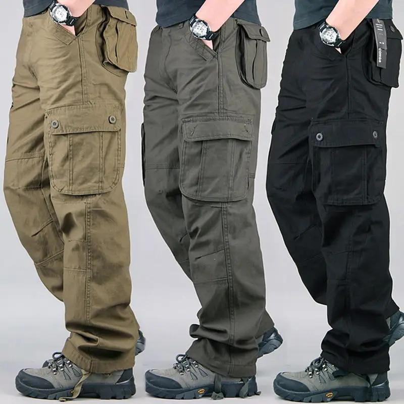Tactical Cargo Pants Men Cotton Overalls Outdoor Work Trousers Military Big Size Hombre Clothing Camo Hiking Pants