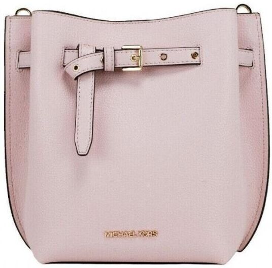 Michael Kors Emilia Small Powder Blush Pebble Leather Bucket Messenger Sac à main pour femme multi