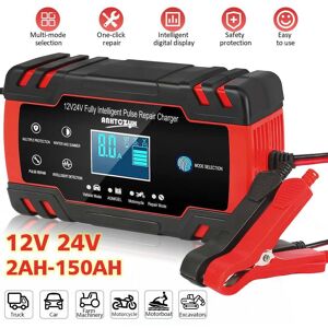 Chargeur de batterie de voiture automatique AC DC 12 V/8 A 24 V/4 A, chargeur de batterie d entretien, mainteneur de batterie pour voiture, automobile, véhicule, moto - Publicité