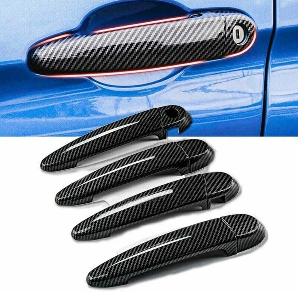 1 Set Car Carbon Fiber Door Handle Covers Trims For BMW E87 E90 E91 E92 E93 F30 X1 X2 X3 X4 X6 Exterior Accessories