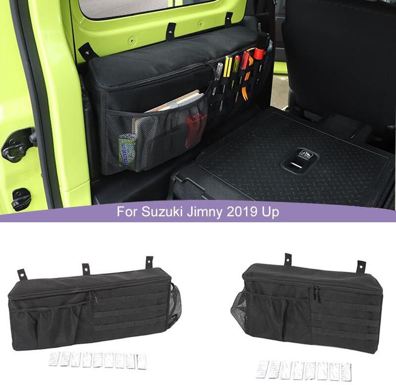 Car Trunk Side Organizer Storage Bag Fit for Suzuki Jimny 2019 Up Stowing Tidying, 2pcs