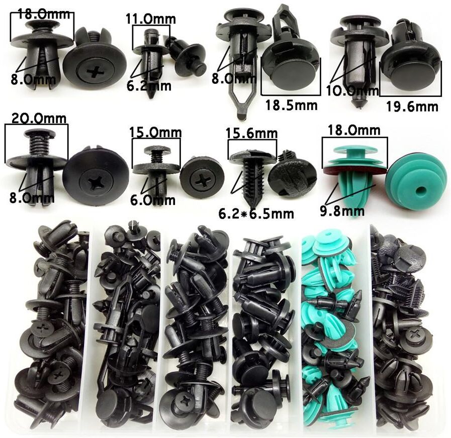 120pc pour toutes les voitures Clip trim Car Body Fender Bumper Retainer Fastener Assortment