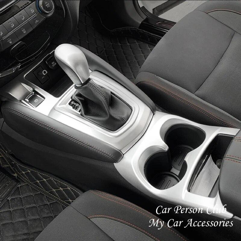 For Nissan Qashqai J11 2016-2021 Car Gear Shift Electronic Handbrake Frame Cover Water Cup Holder Trims ABS Chrome Accessories