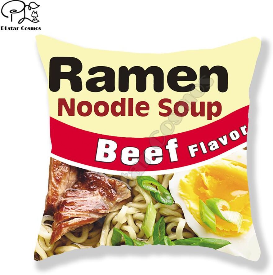 Ramen – taies d oreiller décoratives en Polyester imprimées en 3D, housse de coussin carrée à fermeture éclair, style 3