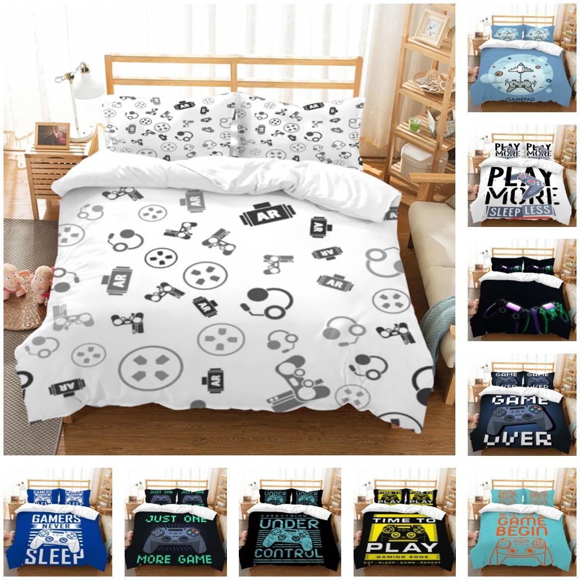 Accueil Draps Hot Sale Enfants Literie Set Maisons 3D Gamepad Design Duvet Cover Sets Taie d’oreiller