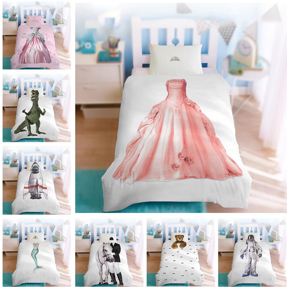 3D Chambre d’enfants Creative Printing Bedding Set Personnalisé Pattern Duvet Cover Set Single/Double EU135 * 200 Soft Zippered Home Furnishing