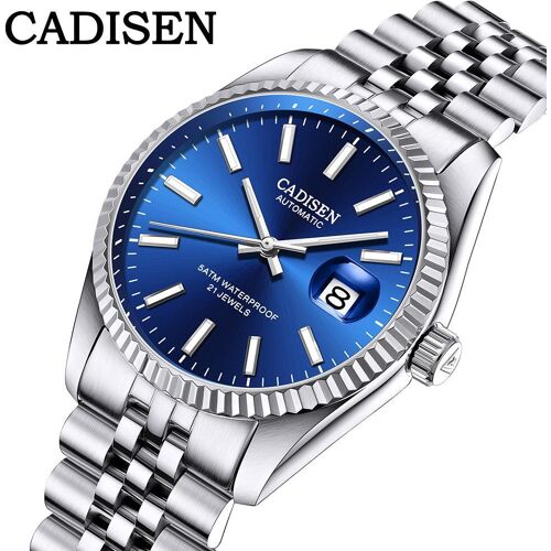 CADISEN C8053 nouvelle marque de luxe montre pour hommes avec boîte 5ATM étanche 21 bijoux automatique montres mécaniques pour hommes