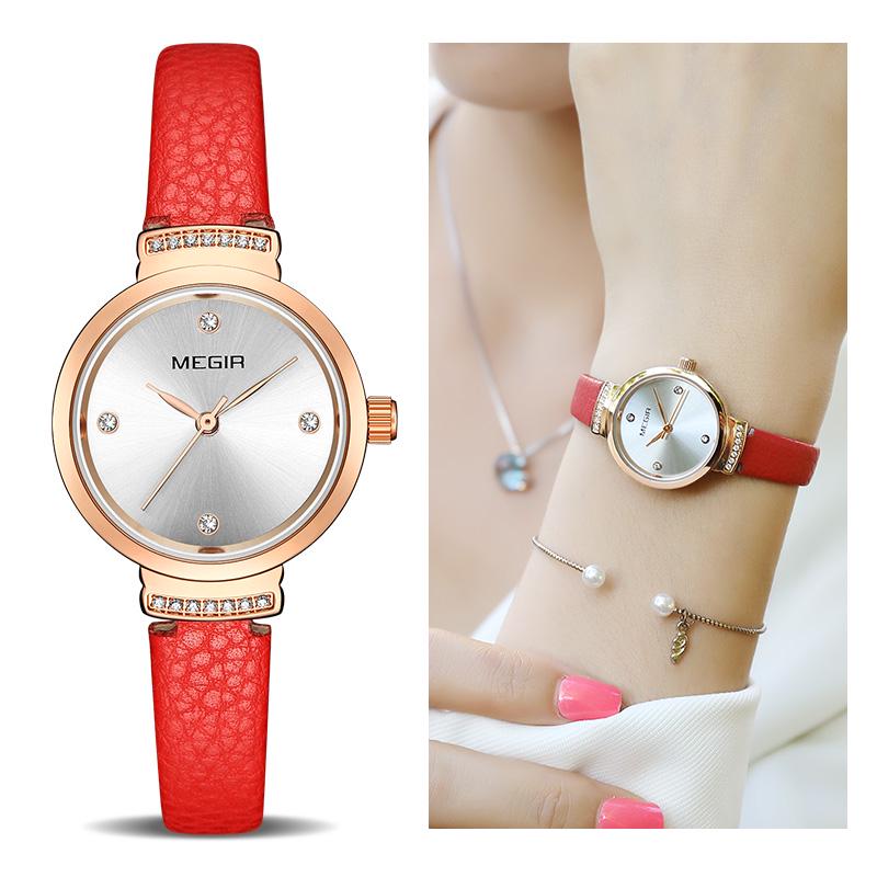 MEGIR Mode Femmes Montres Reloj Mujer Petit Quartz Dames Montre Womem Bracelet Horloge Damen Uhren Montres Femme Dropshipping