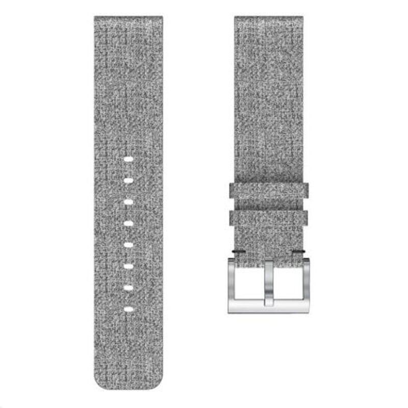 HOD Health&Home Bracelet De Montre Pour Fitbit Versa 2 Classique Luxe Tissu Bracelet Gris