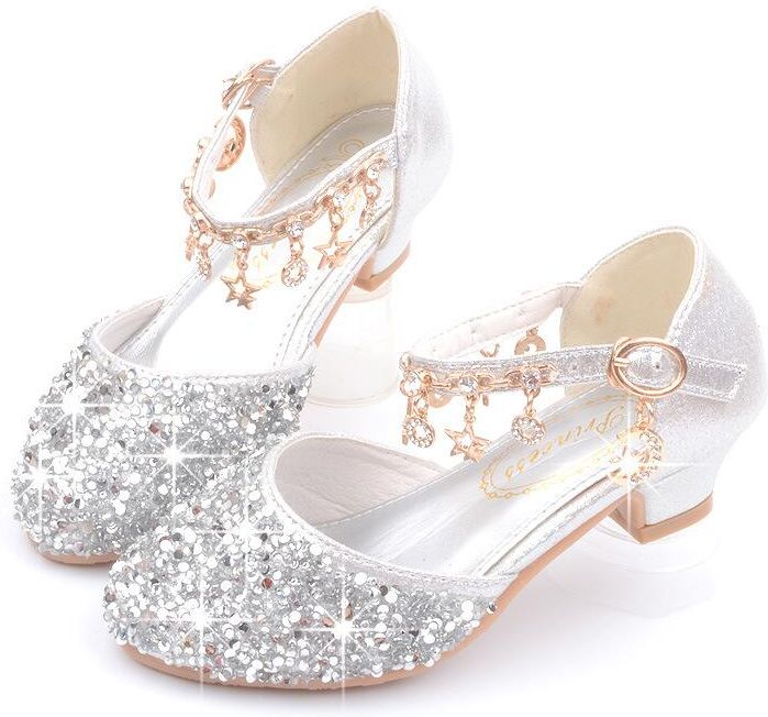 Girls Leather Shoes for Children Wedding Dress Princess School Shoes Kids Summer Student Sandals Fashion  glitter shoes