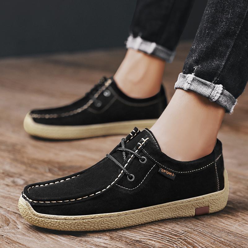 Men s Comfortable Lace up Shoes Casual Walking Shoes