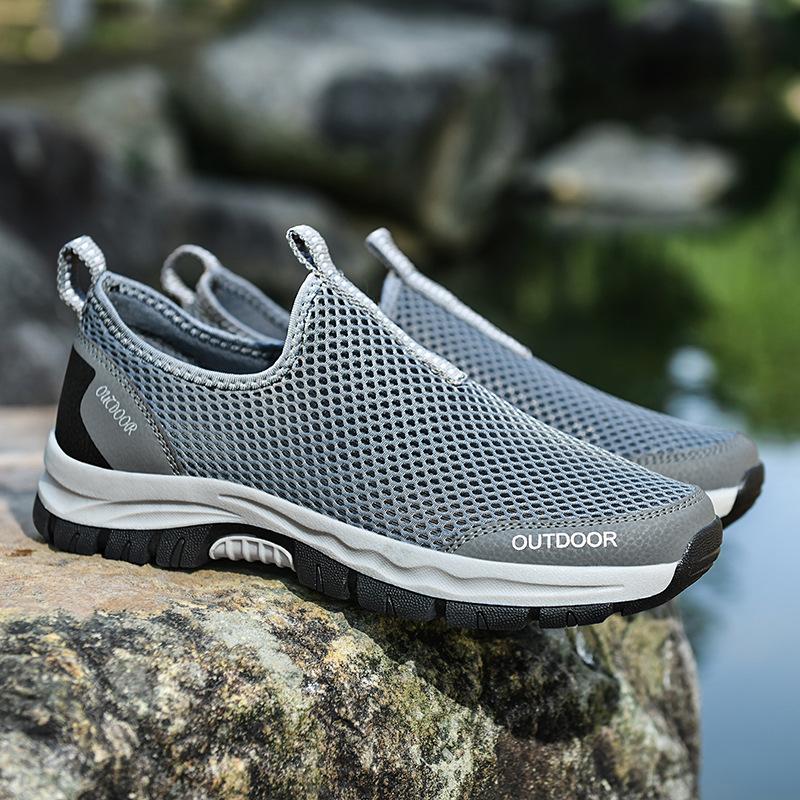 Summer Mesh Men Casual Shoes Outdoor Water Sneakers Lightweight Men Trainers Anti-slip Hiking Shoes Respirant Mens Treking Shoes