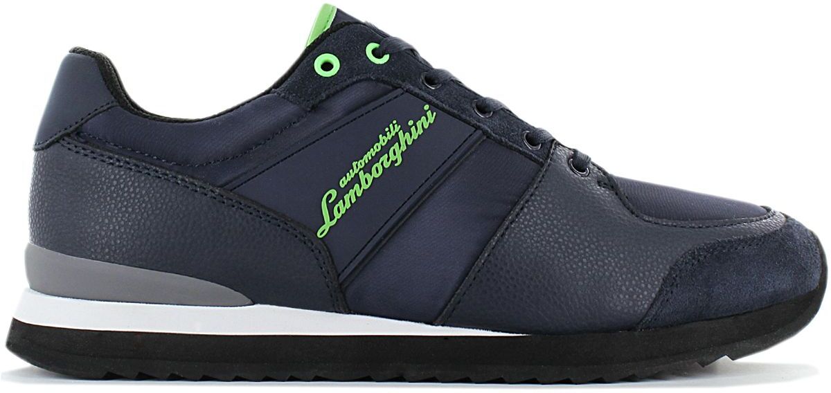 AUTOMOBILI LAMBORGHINI E0XUBSA3 - Baskets Homme Chaussures Motorsport Bleu 71306-239 ORIGINAL