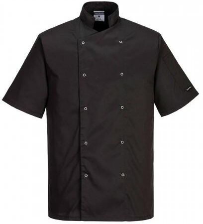 Portwest Mens Cumbria Short-Sleeved Chef Jacket