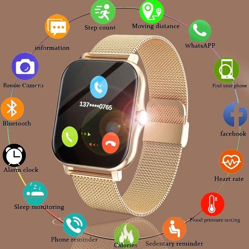 Montre intelligente Pro mode Bluetooth appel 1.8 pouces écran fréquence cardiaque Fitness Tracker Assistant vocal hommes et femmes Smartwatch GTS