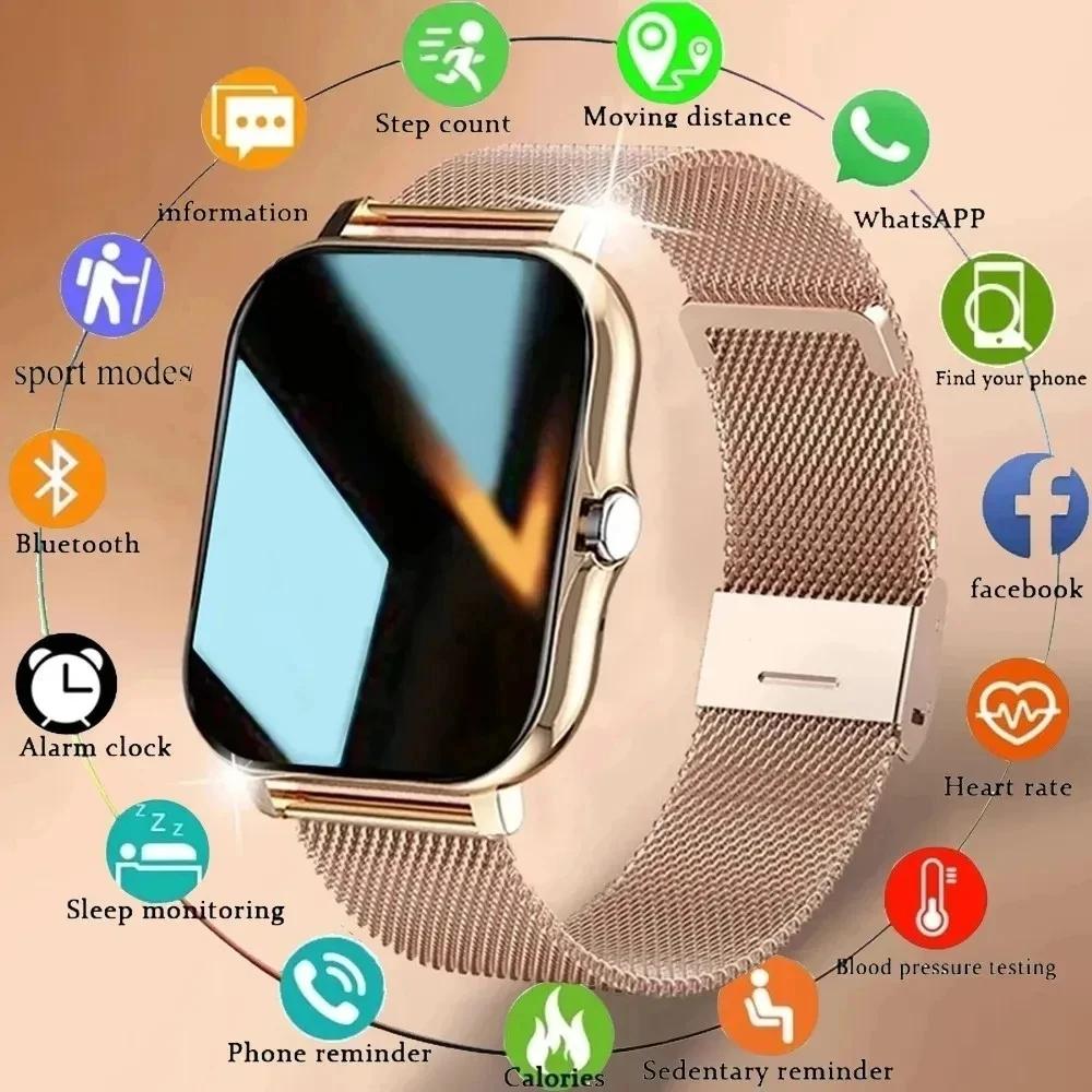 2024 Smartwatch Series 8 1.44 inch Voice Assistant Full Touch Screen BT Wireless Call Sports Fitness Smartwatch Men Women For Android iOS