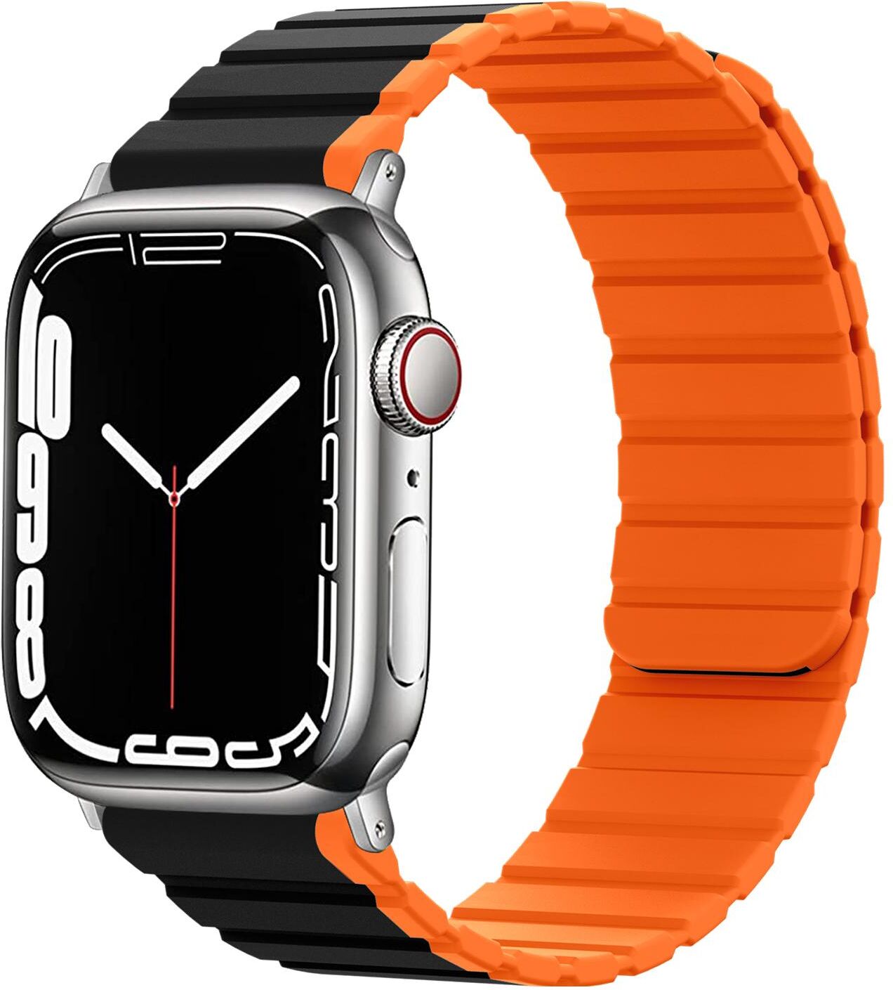 VA VA VOOM Bracelet en silicone magnétique pour Apple Watch Ultra Band 49 mm 44 mm 45 mm 41 mm 40 mm 42 mm 38 mm 45 mm Bracelet magnétique IWatch Series 8 SE 7 6 5 3 2 1 Bracelet de montre