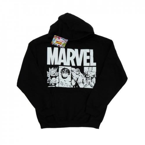 Marvel Mens Comics Action Tiles Hoodie