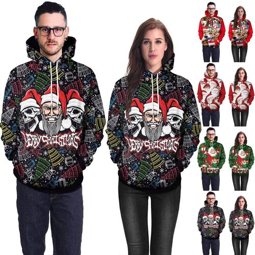 Sweat à capuche de Noël drôle Pull de Noël Pull de Noël Laid Pull de Noël drôle Hommes Femmes Pull de Noël laid Sweat de Noël Sweat à capuche de Noël