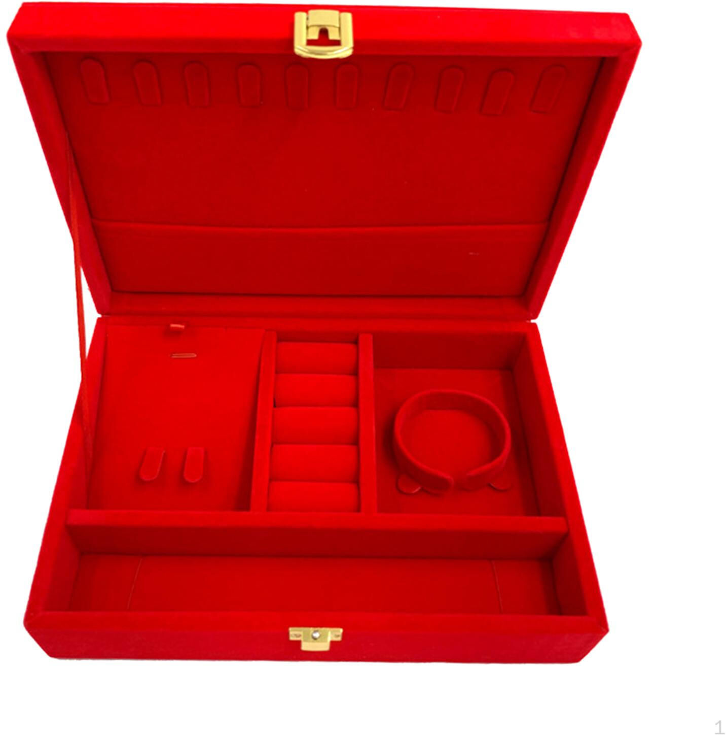 Jewelry Display Box Organizer Rings Earrings Velvet Necklace Pendant Packaging Case Gift for