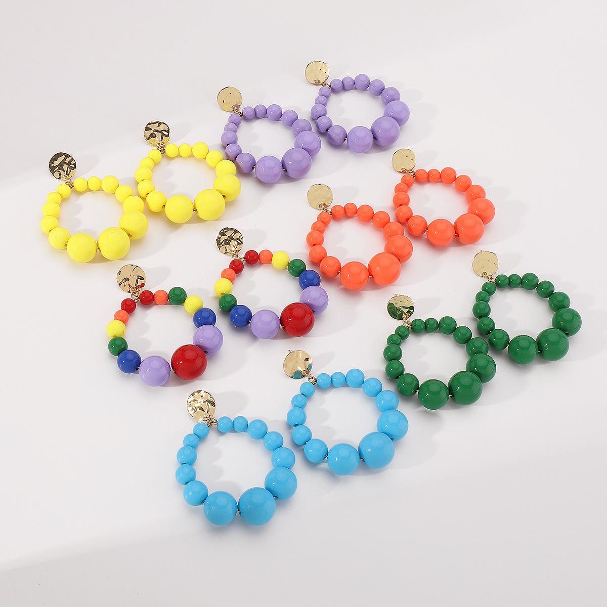 Exaggerated Earrings in Candy Colors, Fresh and Creative Design for Women s Summer Accessories