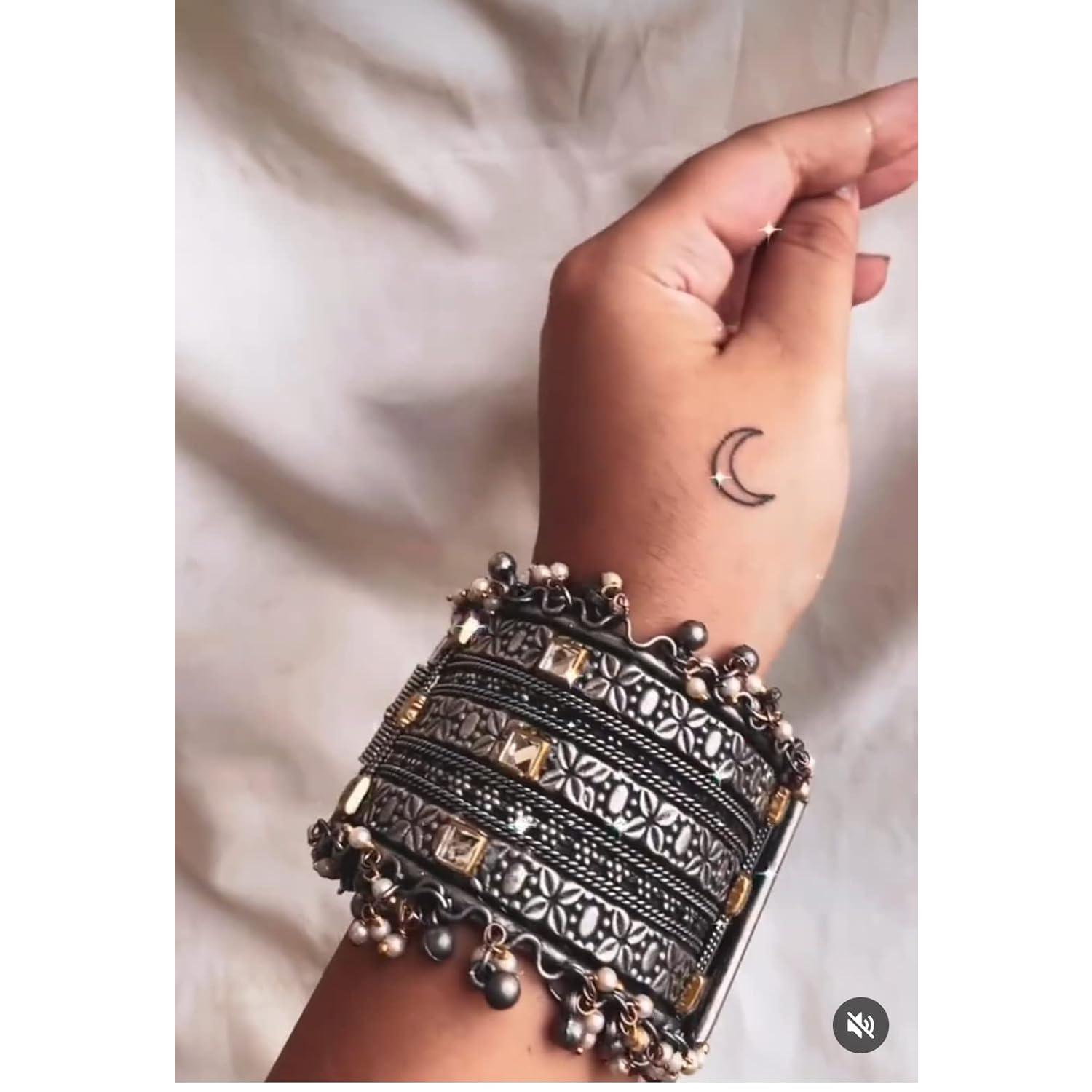 Afghani Jewellery Bracelet oxydé réglable Kada pour femmes/filles