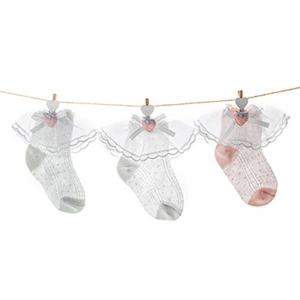 Board M Factory Joy Multi Juju Lace Newborn Socks 3 Foot Set, korean baby products