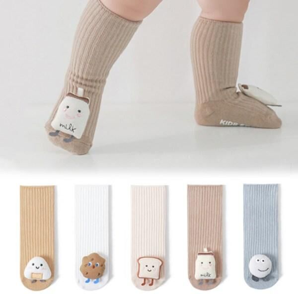 Board M Factory Baby Newborn Baby Cute Doll Socks Set Girls Boys Non-slip Knee Socks Half Stockings Baby Gift, korean baby products