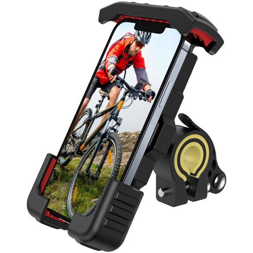 Support de téléphone de vélo, support de téléphone de moto, support de téléphone de guidon de moto, support de téléphone de scooter pour iPhone 14 Plus/Pro Max, 13 Pro Max, S9, S10