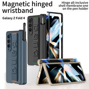 Étui de luxe avec dragonne à charnière magnétique, porte-stylo, pour Samsung Galaxy Z Fold 4 5g, fente Fold4 Spen avec Film de verre, couverture professionnelle - Publicité