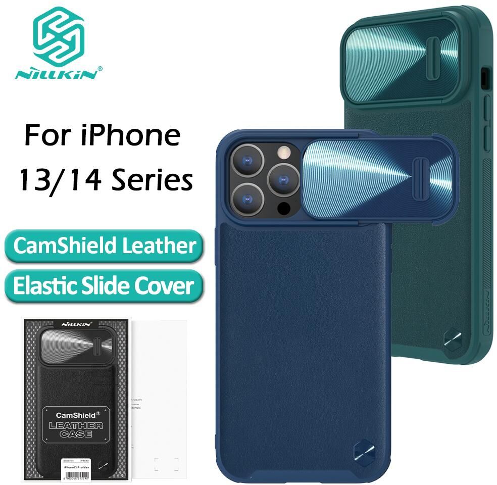 Pour iPhone 14 13 Pro Case NILLKIN CamShield Housse en cuir S TPU Back Cover pour iPhone13 Pro Max Cover