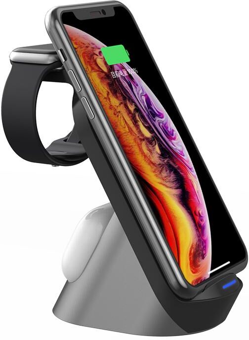 Support de chargeur sans fil 3 en 1, pour Apple Watch Airpods Iphone 11 12 13 14 Pro Max, Station de chargement à Induction Portable