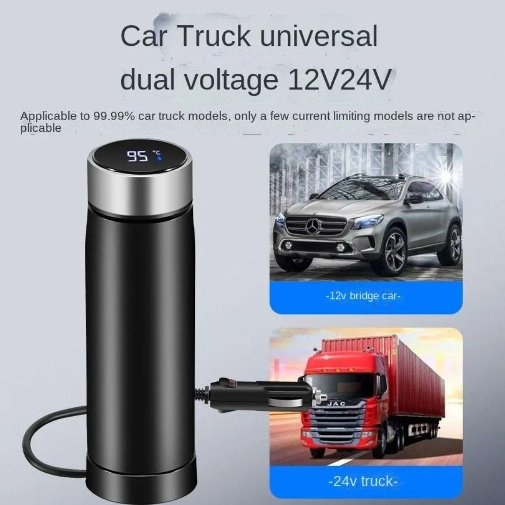 Insulated Car Heated Travel Pot. Stainless Steel Vehicle Heating Cup  Car Winter Accessories