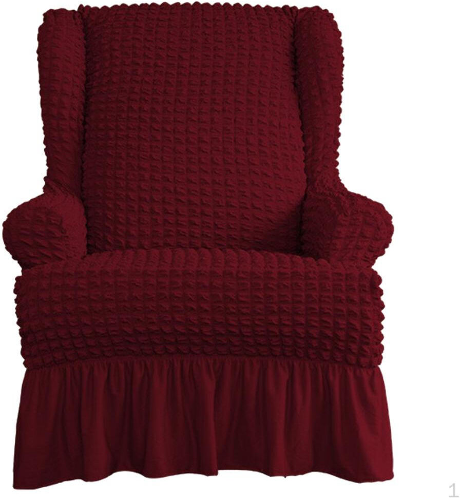 Seat Cover W/ Ruffle Skirts, Furniture Slipcover, Fastener Straps, Spandex