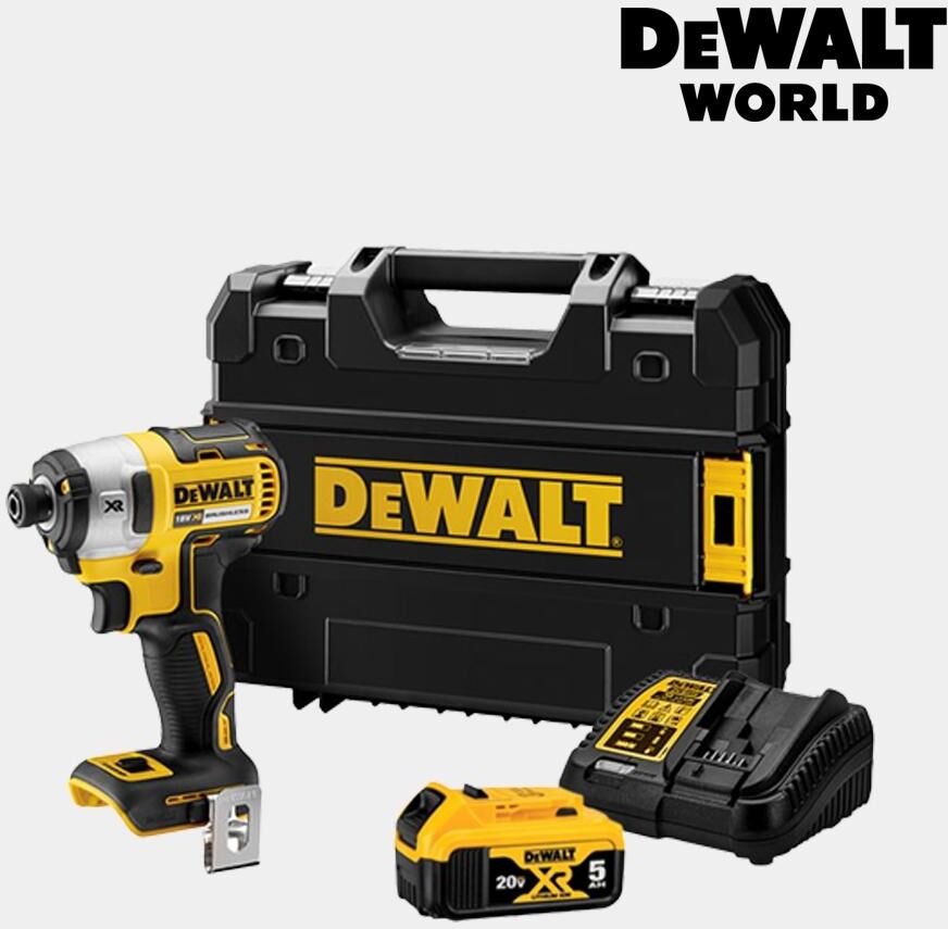 Perceuse à percussion DeWalt 20V sans balais DCF887P1A batterie 5A 1 jeu