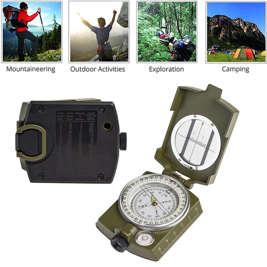 Multifunctional Foldable Portable Handheld Luminous Compass Camping Hiking Hunting Boating Survival Navigation Compass for Outdoor Activities